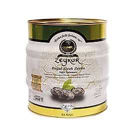 Zeykur Elmas 2 Kg Yağlı Salamura Siyah Zeytin