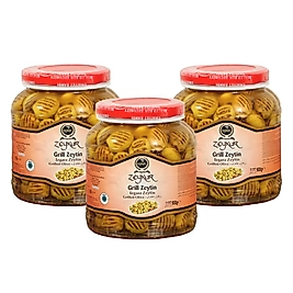 Zeykur İri Izgara Yeşil Zeytin 6XL 900 Gr 3 Adet