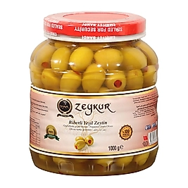 Zeykur Yeşil Biberli Zeytin 1 Kg